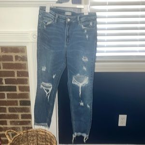Skinny ripped ankle jeans
